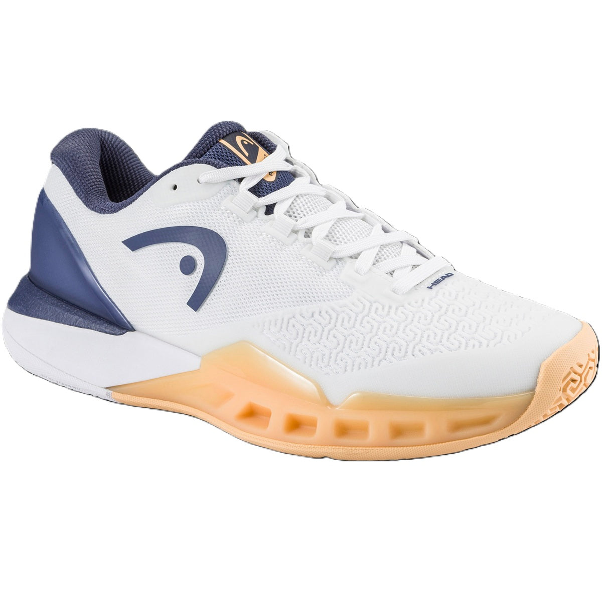 Head Women's Revolt Pro 5 Tennis Shoes (White/Apricot) - right view