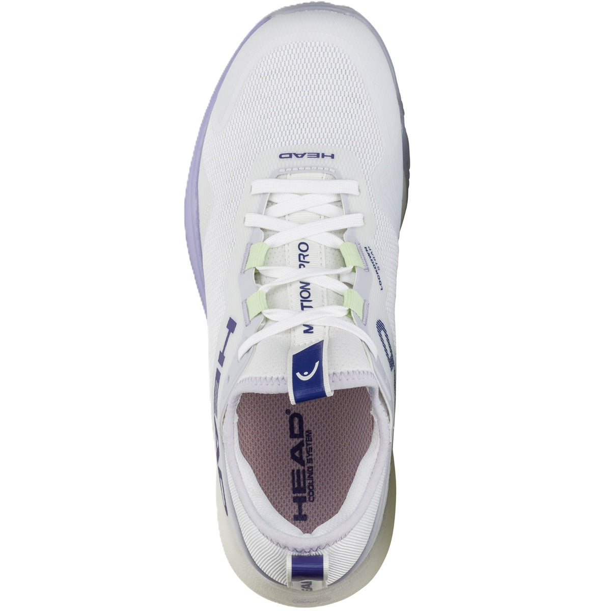 274635-WHLV Head Women's Motion Pro Padel Shoes (White/Lavender)
