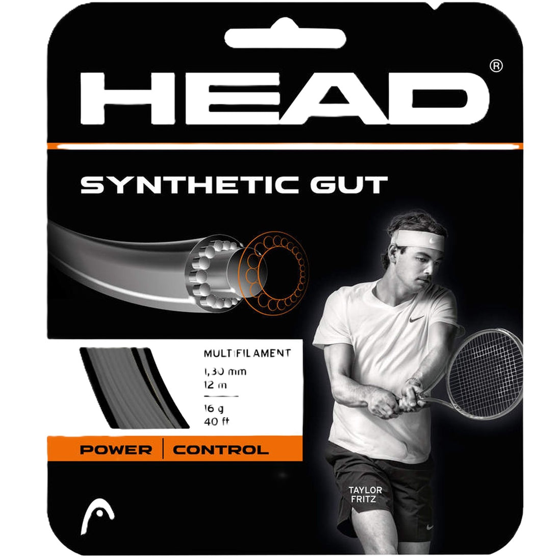 281111-16 Head Synthetic Gut 16g Tennis String (Set)