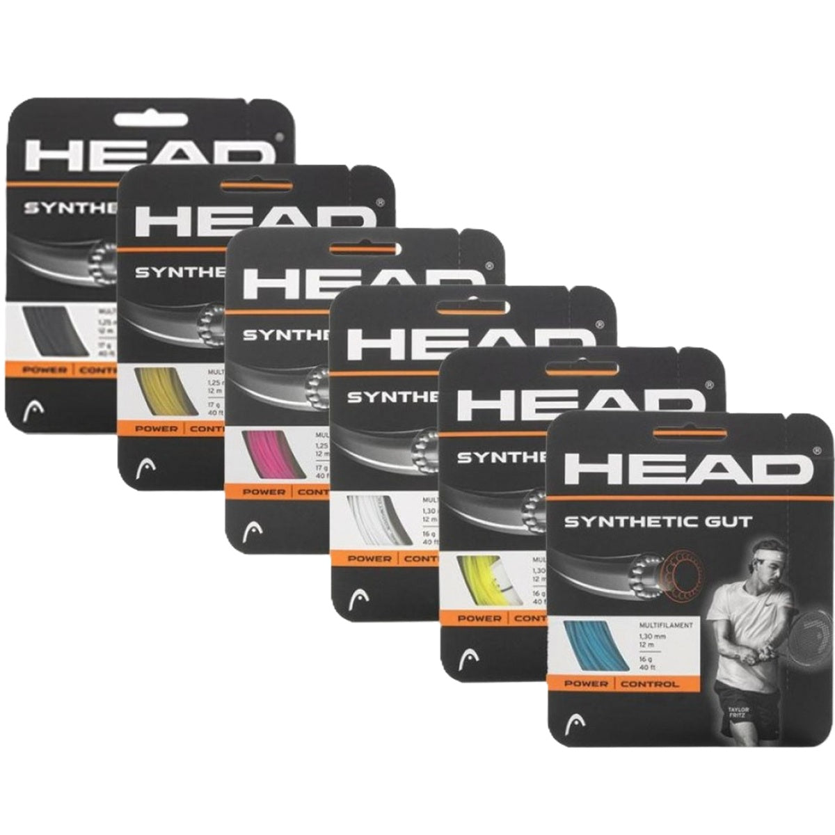281111-16 Head Synthetic Gut 16g Tennis String (Set)