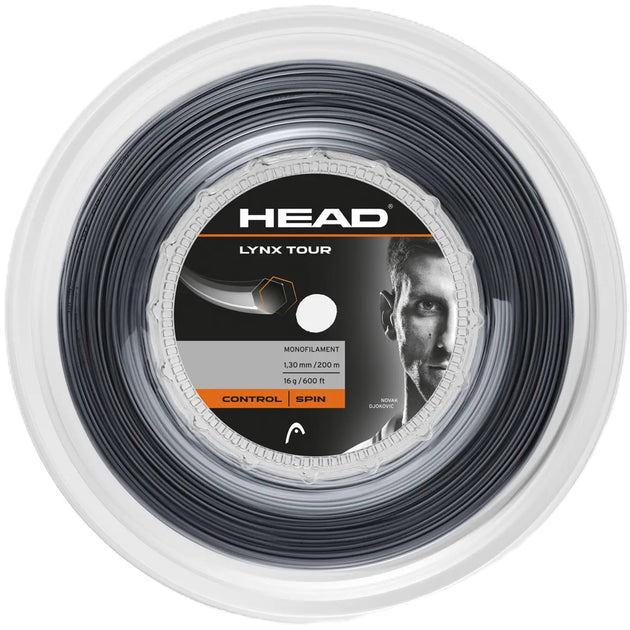 Head Lynx Tour 17g Tennis String (Reel) - Black