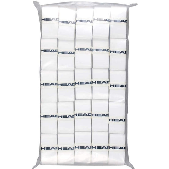 Head Prime Tour Tennis Racquet Overgrip 50-Pack (White)