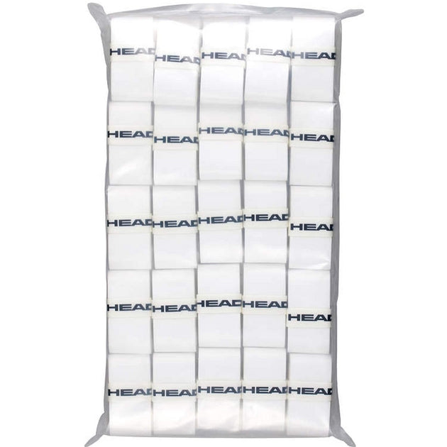 Head Prime Tour Tennis Racquet Overgrip 50-Pack (White)