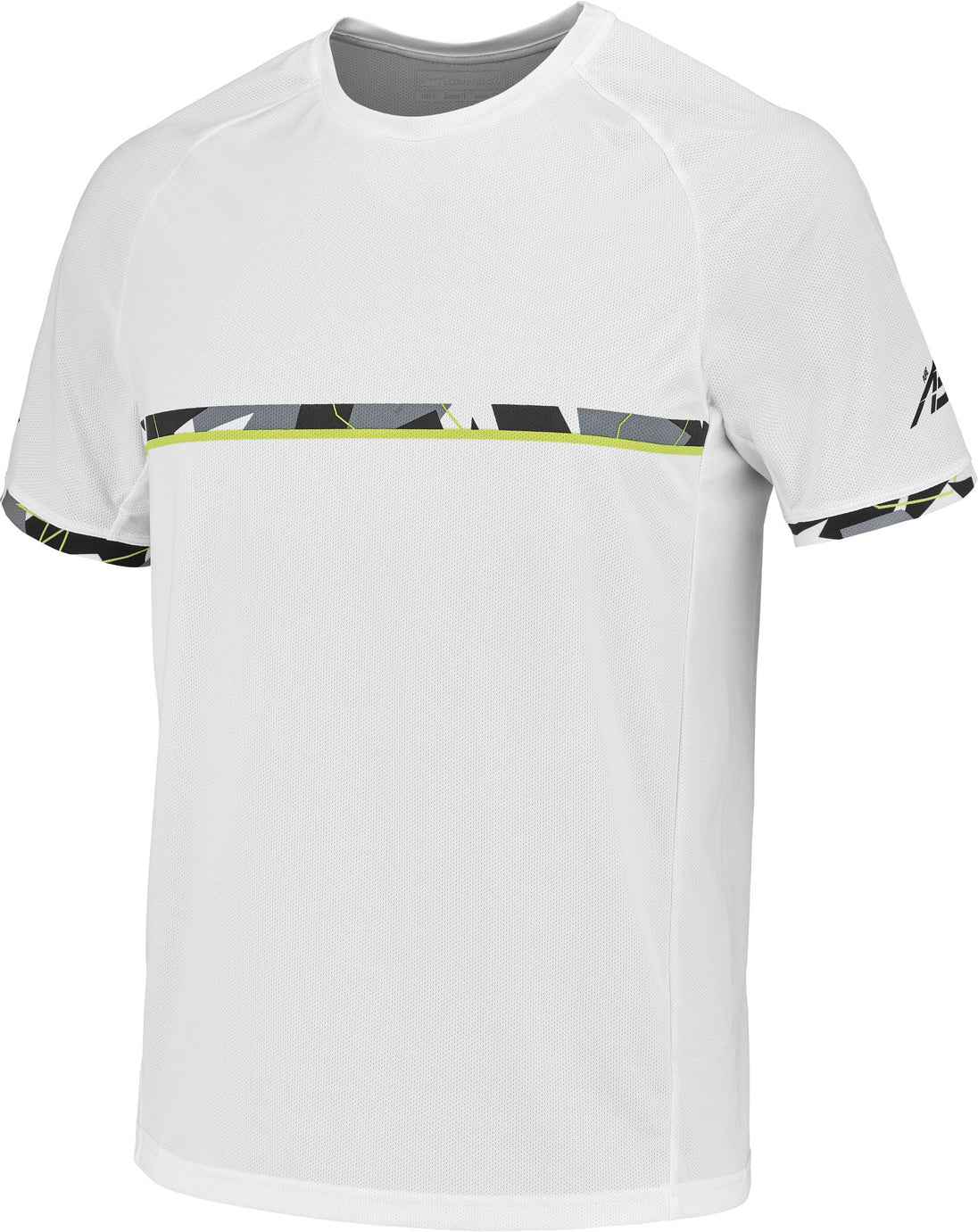 2MS23011Y-1000 Babolat Men's Aero Crew Neck Tennis Tee (White/White)