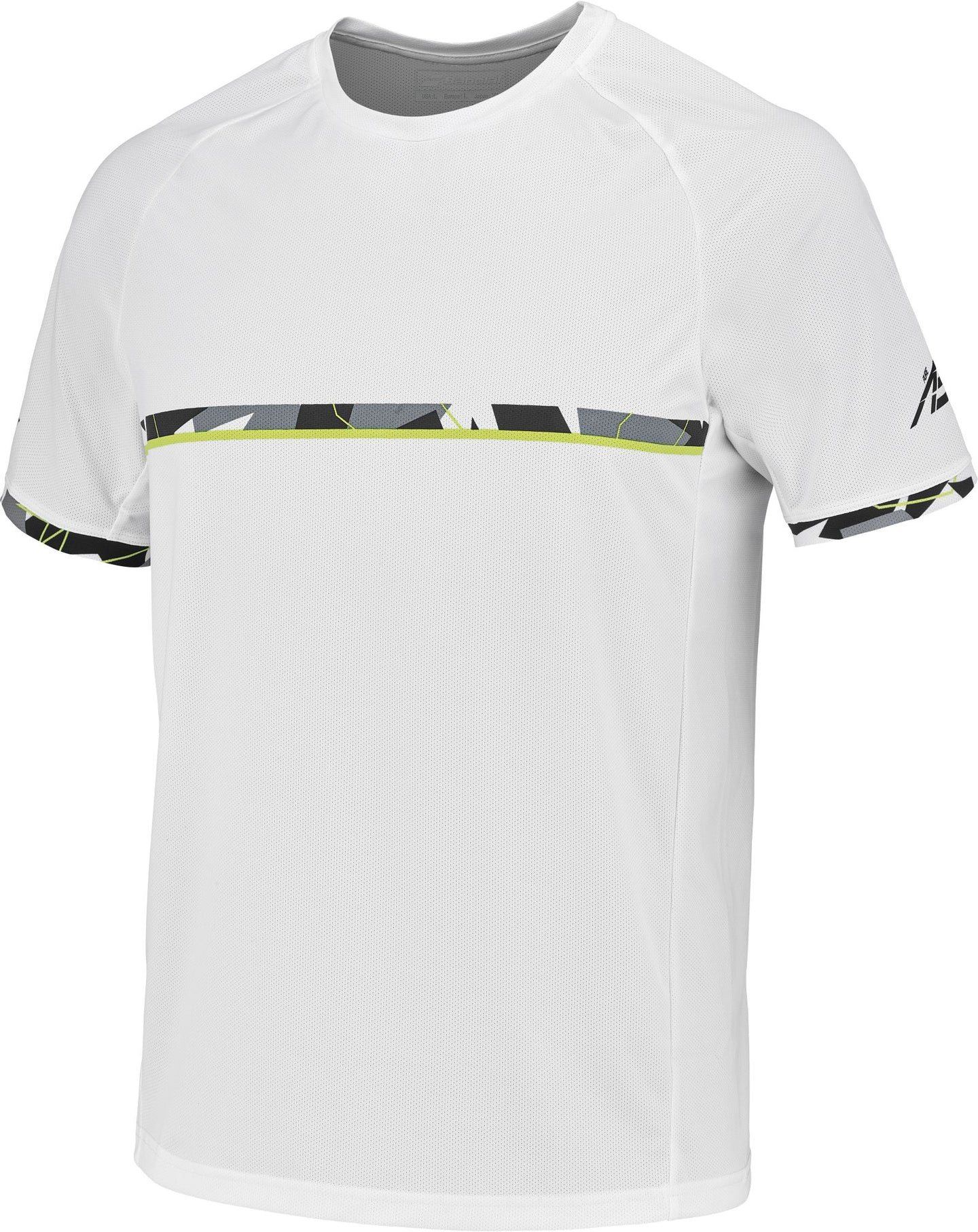 2MS23011Y-1000 Babolat Men's Aero Crew Neck Tennis Tee (White/White)