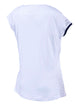 Babolat Girl's Performance Cap Sleeve Tennis Top (White/Silver)