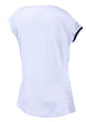 Babolat Girl's Performance Cap Sleeve Tennis Top (White/Silver)