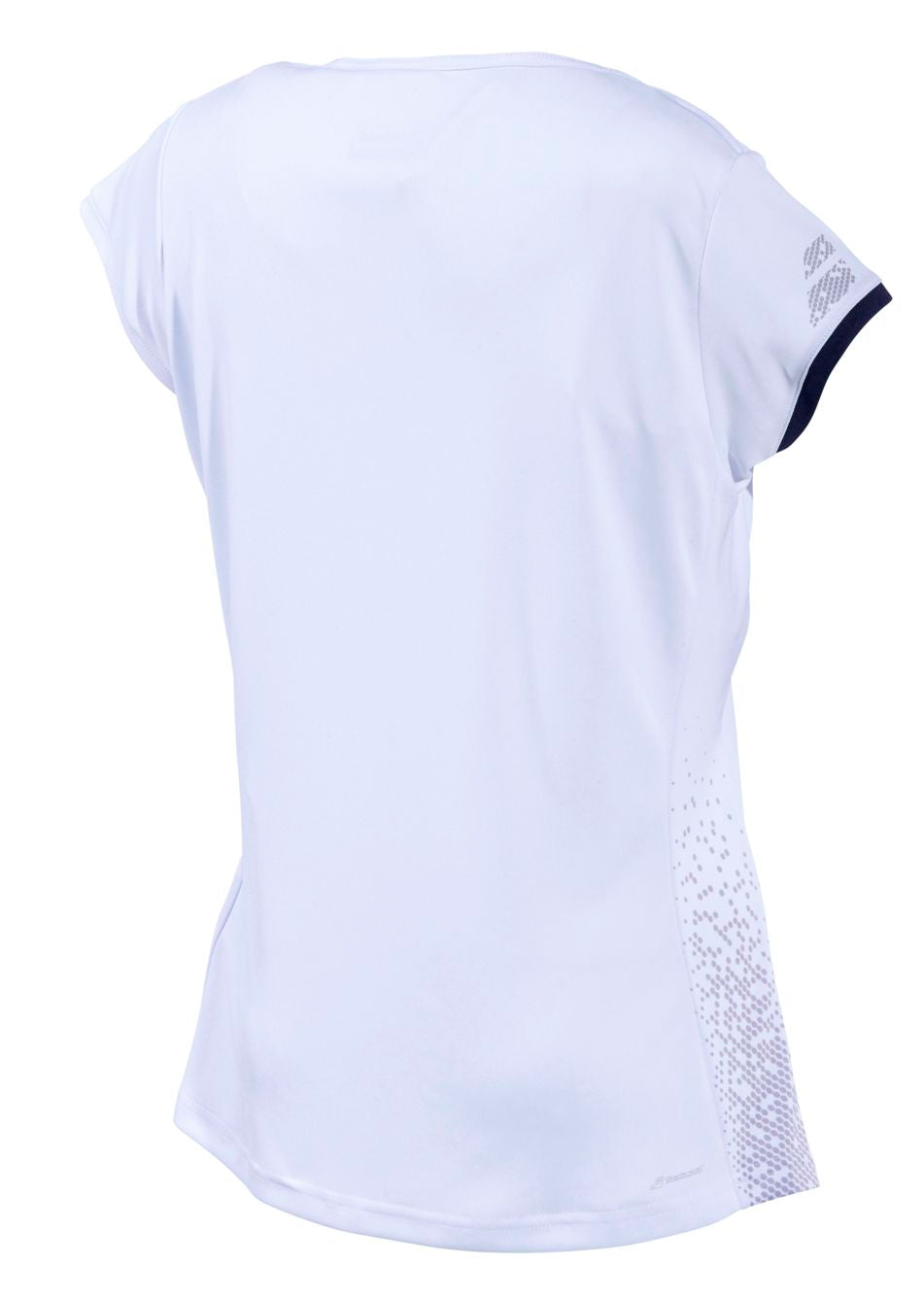 Babolat Girl's Performance Cap Sleeve Tennis Top (White/Silver)