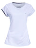 Babolat Girl's Performance Cap Sleeve Tennis Top (White/Silver)