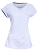 Babolat Girl's Performance Cap Sleeve Tennis Top (White/Silver)