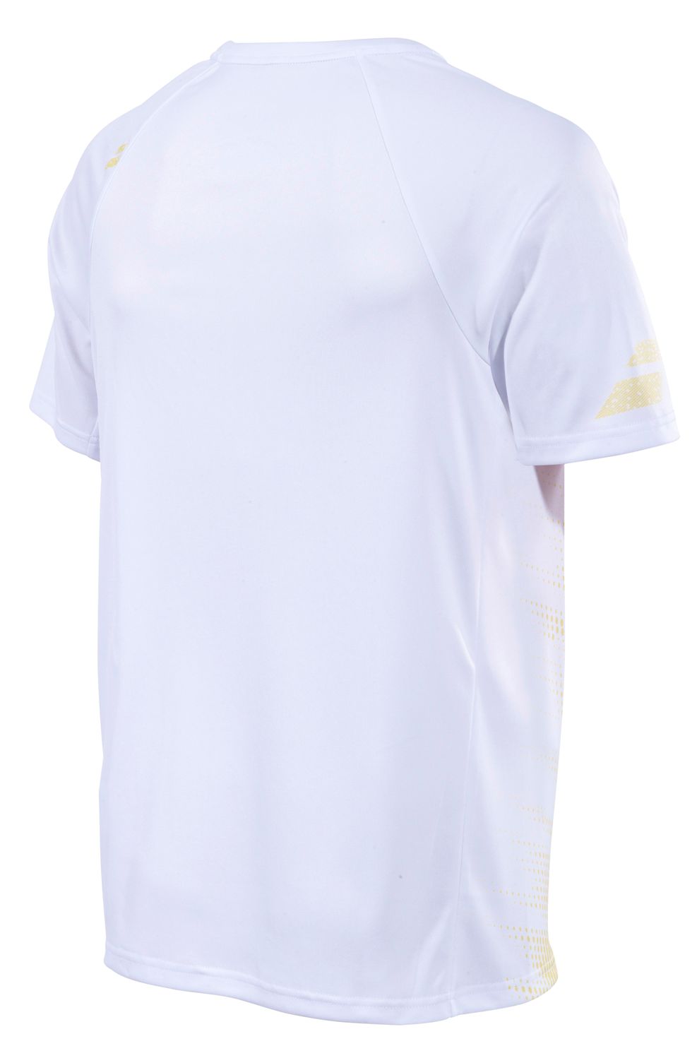Babolat Men's Performance Crew Neck Tennis Tee (White/Dark Yellow)
