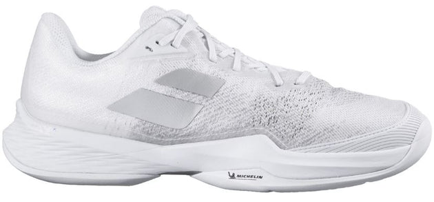30S21629-1019 Babolat Men’s Jet Mach 3 Tennis Shoes (White/Silver)