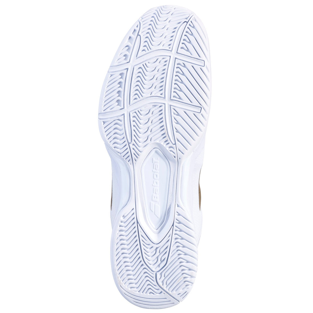 30S22550-1070 Babolat Men's SFX3 All Court Wimbledon Tennis Shoes (White/Gold) - Sole