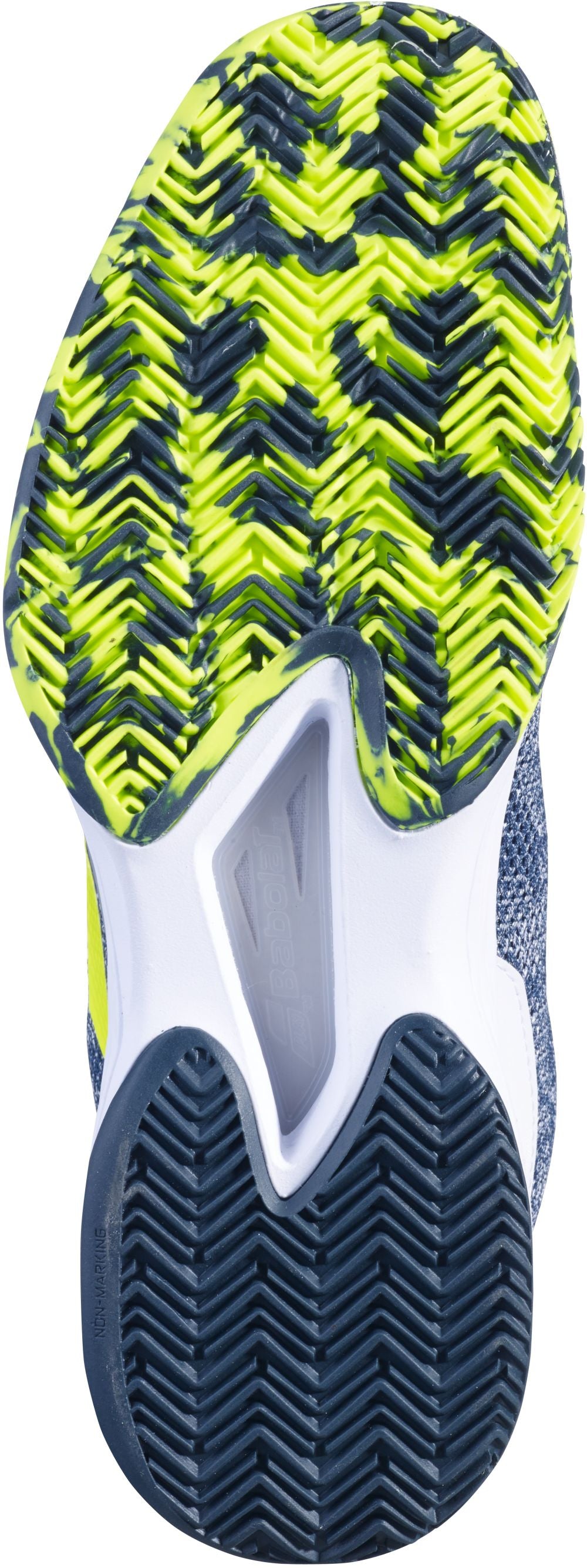 30S22650-1069 Babolat Men's Jet Tere Clay Court Tennis Shoes (White/Dark Blue)