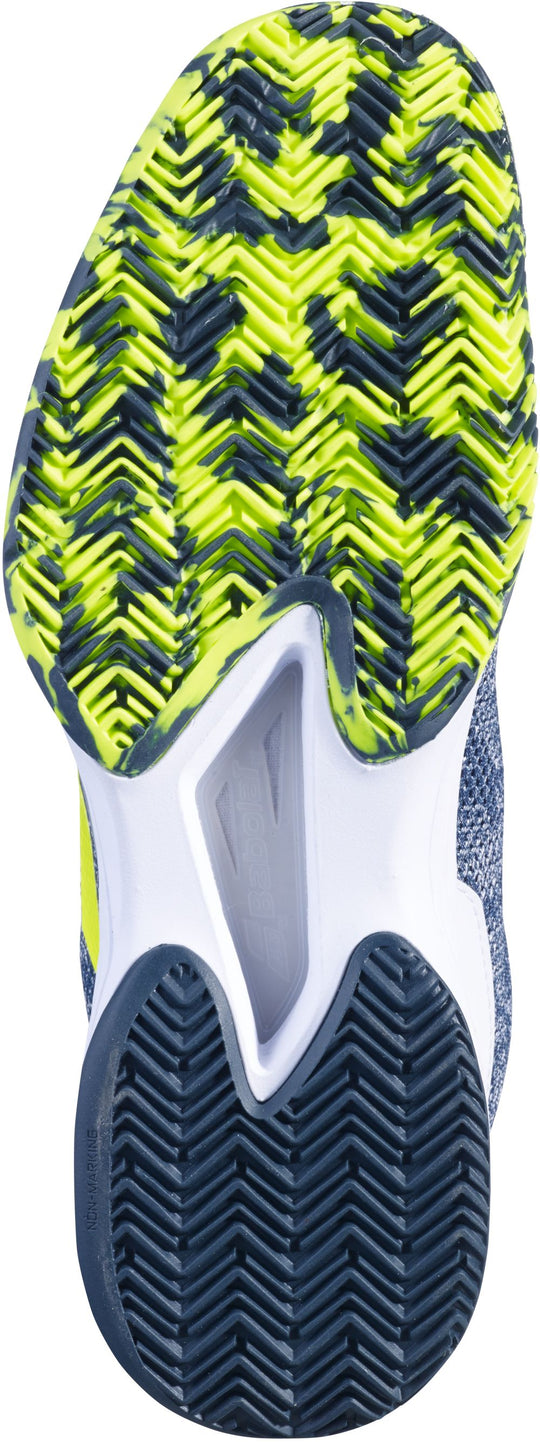 30S22650-1069 Babolat Men's Jet Tere Clay Court Tennis Shoes (White/Dark Blue)