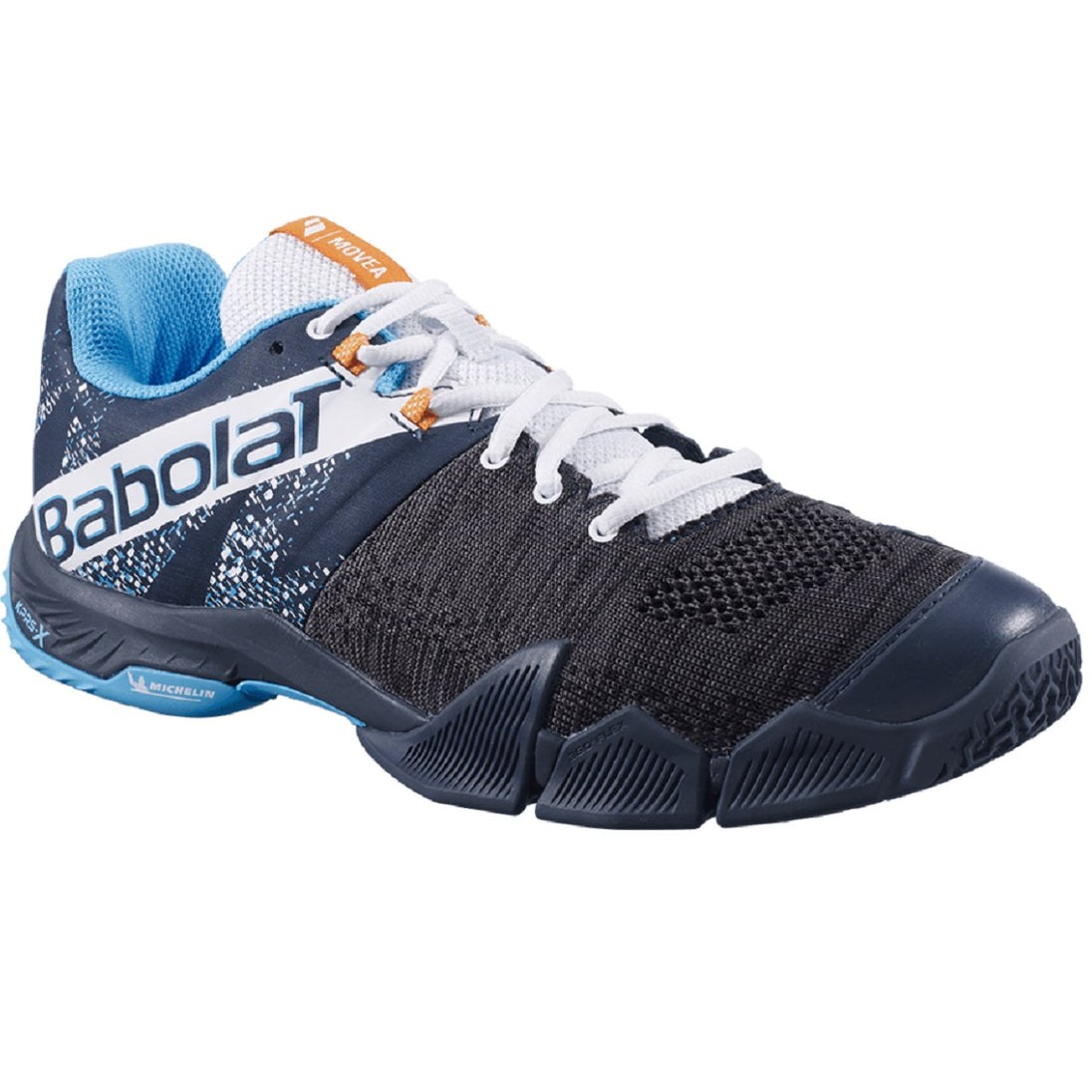 30S23571-3029 Babolat Men's Movea Padel Shoes (Grey/Scuba Blue) - Right2