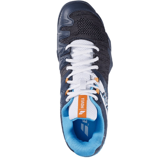 30S23571-3029 Babolat Men's Movea Padel Shoes (Grey/Scuba Blue) - Top