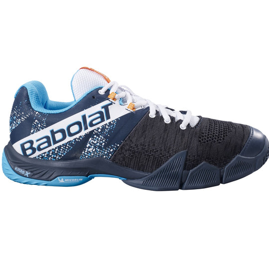 30S23571-3029 Babolat Men's Movea Padel Shoes (Grey/Scuba Blue)