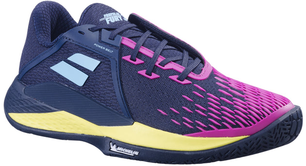 30S24208-4117 Babolat Men's Propulse Fury 3 All Court Tennis Shoes (Dark Blue/Pink Aero)