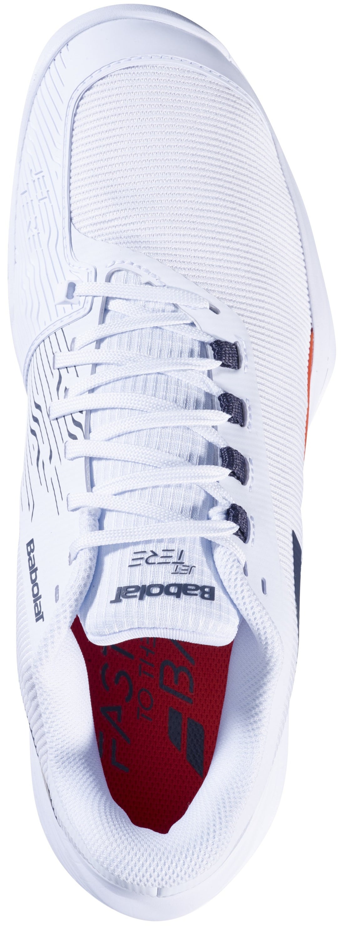 30S24649-1089 Babolat Men's Jet Tere 2 All Court Tennis Shoes (White/Strike Red)