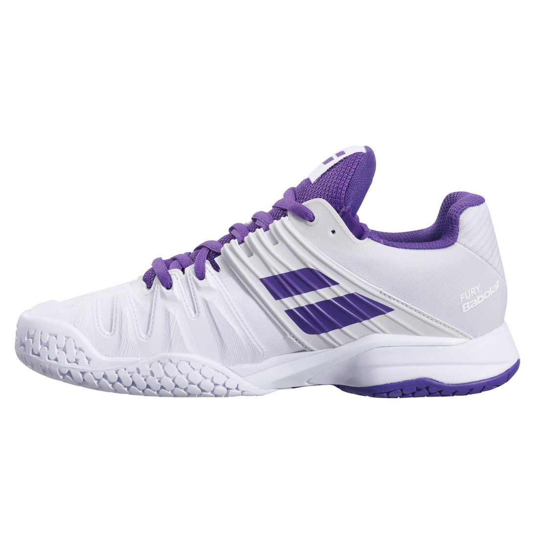 31F21477-1046 Babolat Women's Propulse Fury All Court Tennis Shoes (White/Purple)