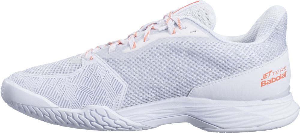 31S22651-1063 Babolat Women's Jet Tere All Court Tennis Shoes (White/Living Coral)
