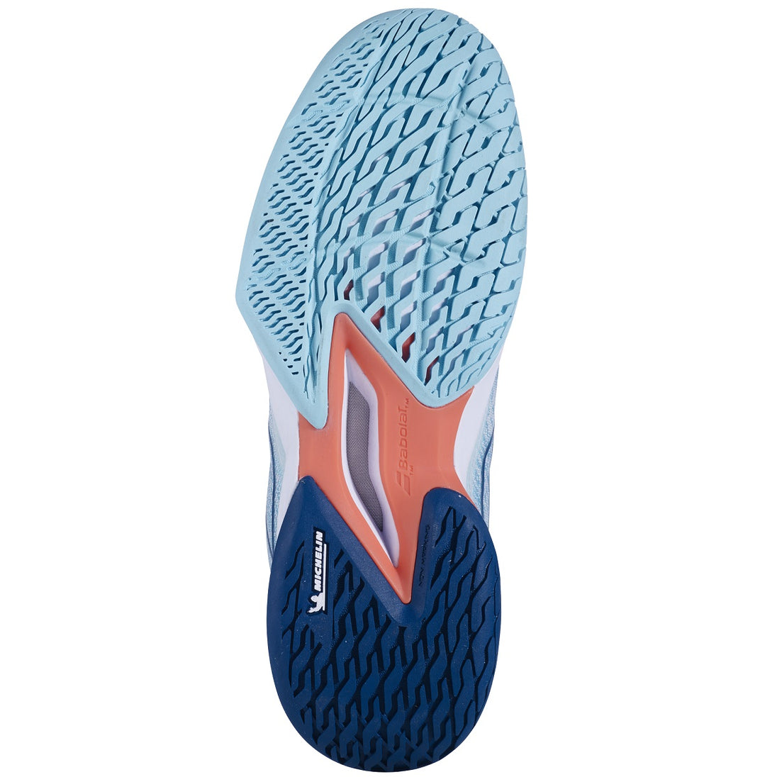 31S23630-1055 Babolat Women's Jet Mach 3 All Court Tennis Shoes (White/Angle Blue) - Sole