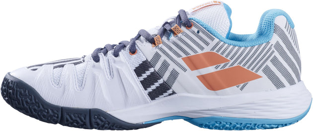 31S23757-1085 Babolat Women's Sensa Padel Shoes (White/Canyon Sunset)