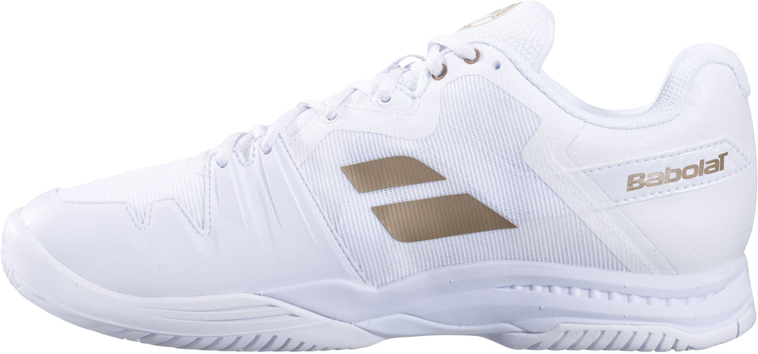 31S23885-1070 Babolat Women's SFX3 All Court Wimbledon Tennis Shoes (White/Gold)