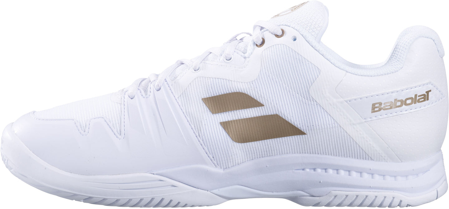 31S23885-1070 Babolat Women's SFX3 All Court Wimbledon Tennis Shoes (White/Gold)