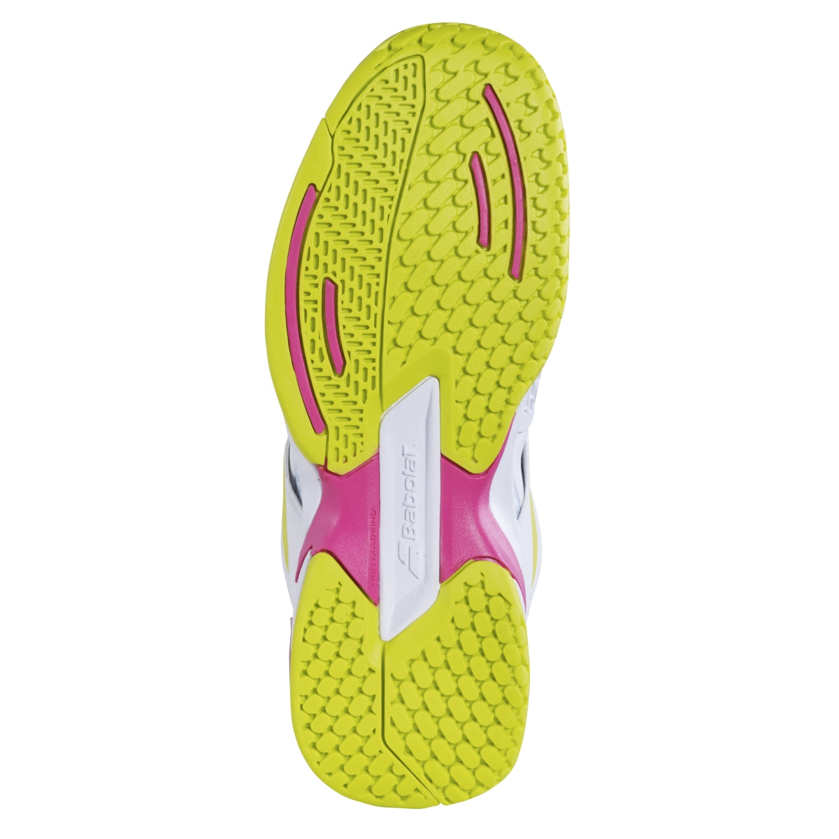 33S21478-1058 Babolat Junior Propulse All Court Tennis Shoe (White/Red Rose)