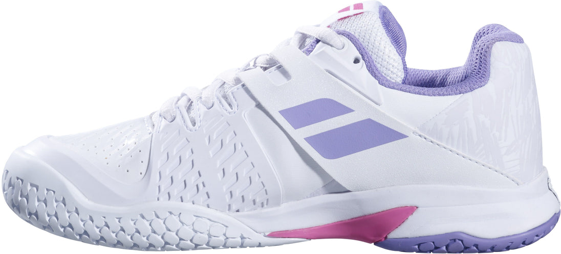 33S23884-1074 Babolat Junior Girls Propulse All Court Tennis Shoe (White/Lavender)
