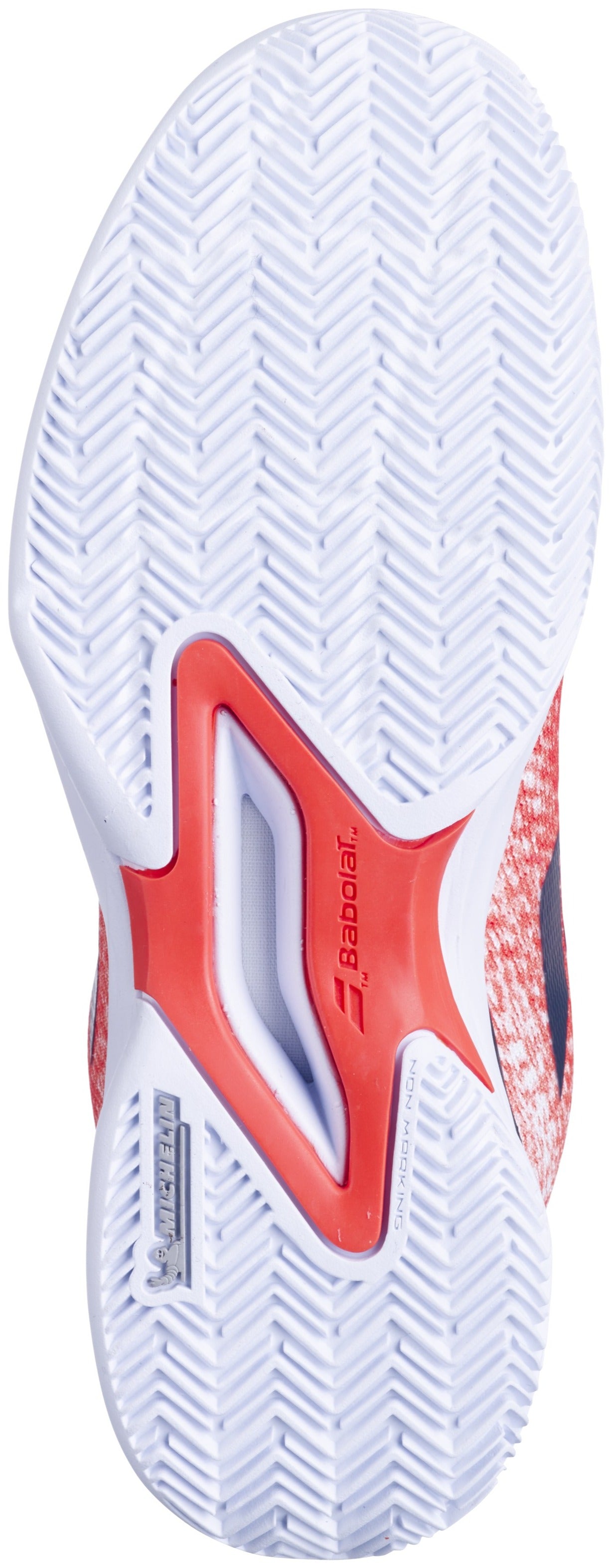 33S24648-5059 Babolat Junior Jet Mach 3 All Court Tennis Shoes (Strike Red/White)