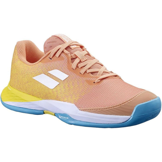 33S24883-6018 Babolat Junior Jet Mach 3 All Court Tennis Shoes (Coral/Gold Fusion)