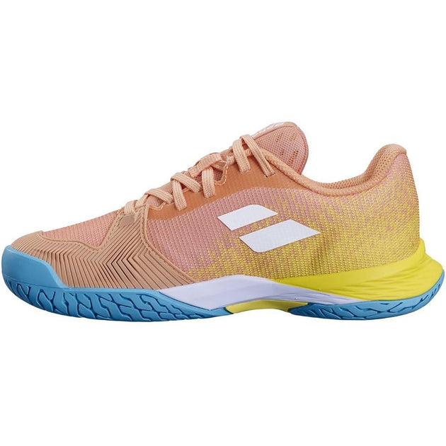 33S24883-6018 Babolat Junior Jet Mach 3 All Court Tennis Shoes (Coral/Gold Fusion)