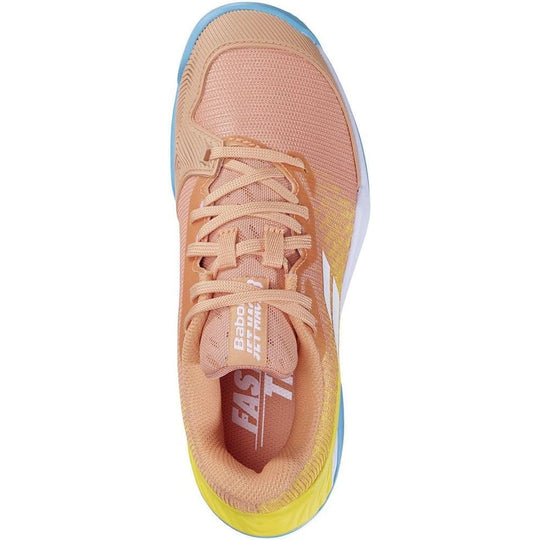 33S24883-6018 Babolat Junior Jet Mach 3 All Court Tennis Shoes (Coral/Gold Fusion)