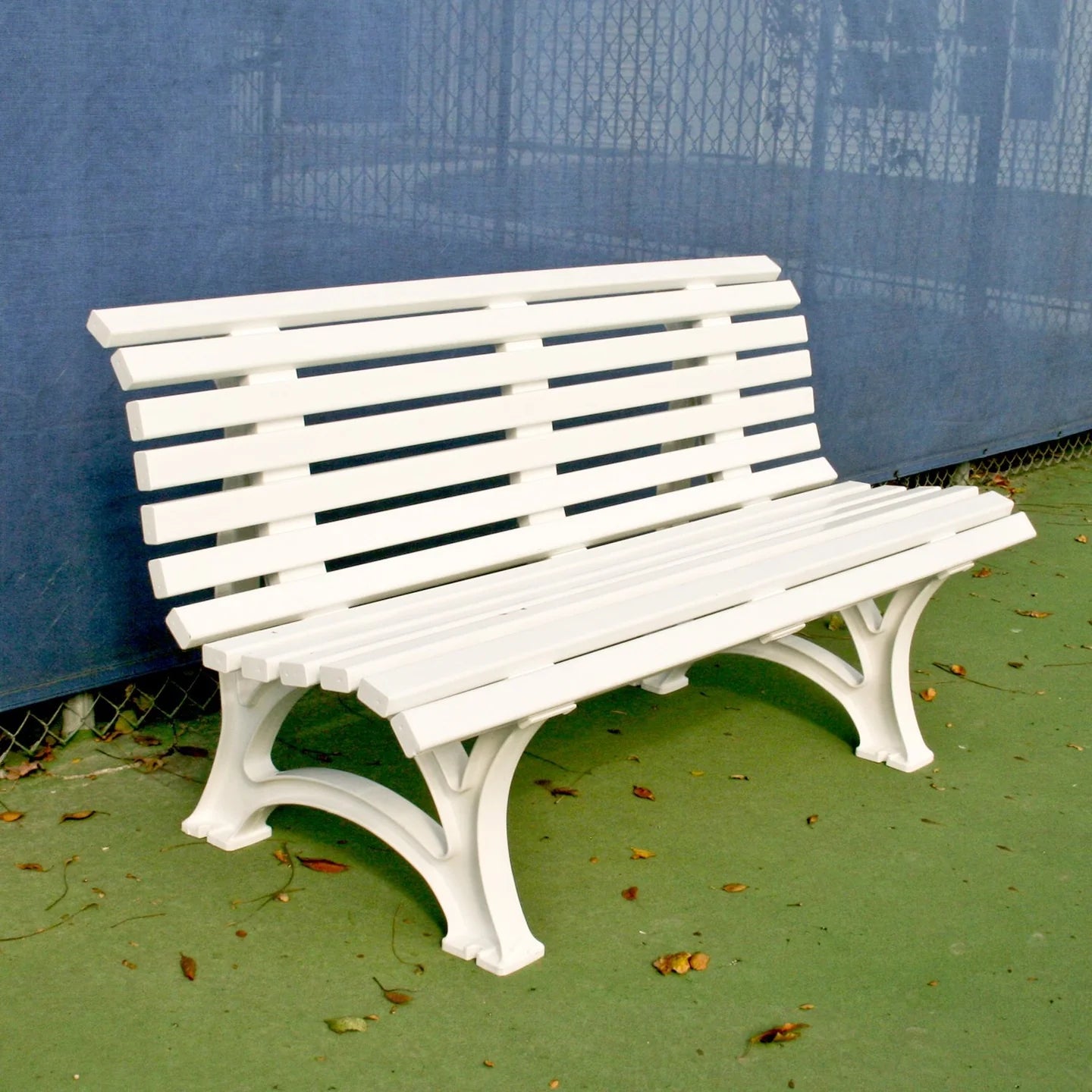Douglas Deluxe Courtsider 6 1/2 Foot Court Bench - White