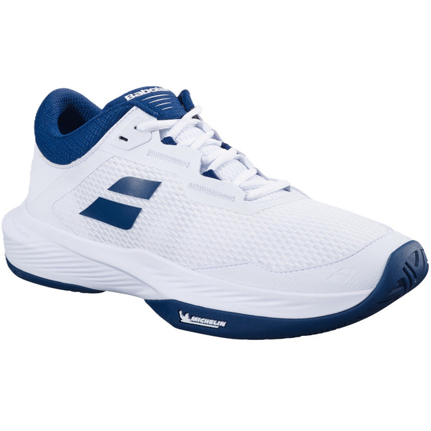 3A0S25A529-1005 Babolat Men's SFX4 All Court Tennis Shoes (White/Estate Blue)