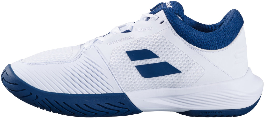 3A0S25A529-1005 Babolat Men's SFX4 All Court Tennis Shoes (White/Estate Blue)