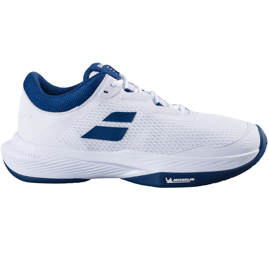 3A0S25A529-1005 Babolat Men's SFX4 All Court Tennis Shoes (White/Estate Blue)