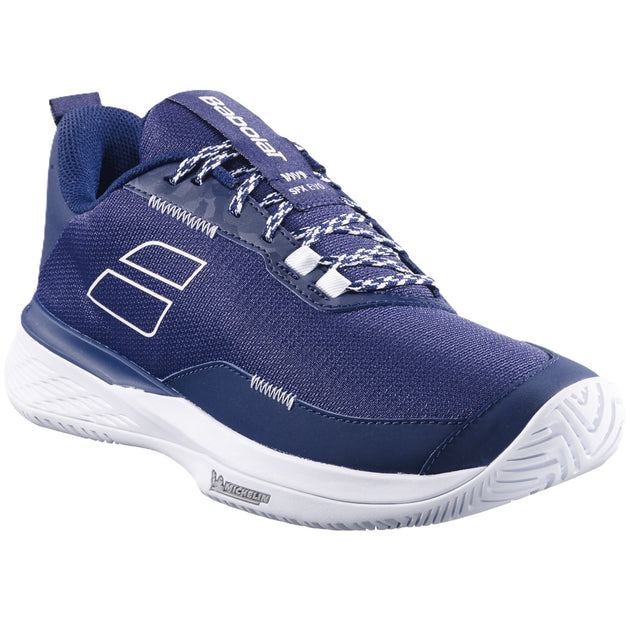 3A0S25A555-4131 Babolat Men's SFX Evo All Court Tennis Shoes (Dark Blue/White)