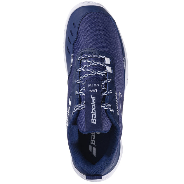 3A0S25A555-4131 Babolat Men's SFX Evo All Court Tennis Shoes (Dark Blue/White)