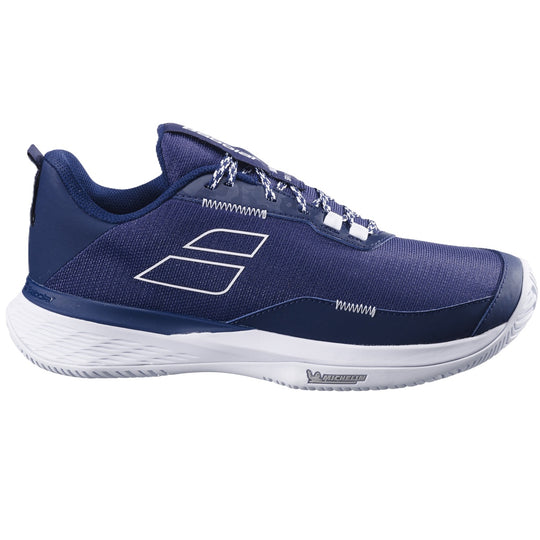 3A0S25A555-4131 Babolat Men's SFX Evo All Court Tennis Shoes (Dark Blue/White)