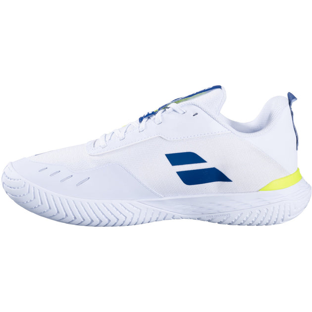 3A0S25A952-1005 Babolat Men's SFX Evo Pickleball Shoes (White/Estate Blue)