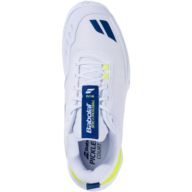 3A0S25A952-1005 Babolat Men's SFX Evo Pickleball Shoes (White/Estate Blue)