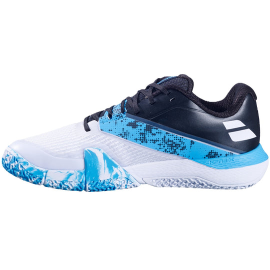 3A0S25B571-1102 Babolat Men's Movea 2 Padel Shoes (White/Cyan Blue)