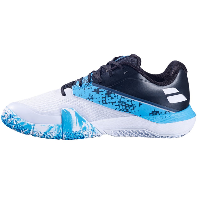 3A0S25B571-1102 Babolat Men's Movea 2 Padel Shoes (White/Cyan Blue)