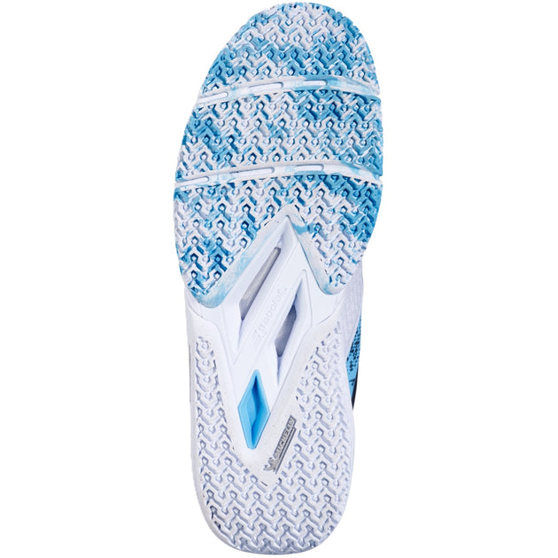 3A0S25B571-1102 Babolat Men's Movea 2 Padel Shoes (White/Cyan Blue)
