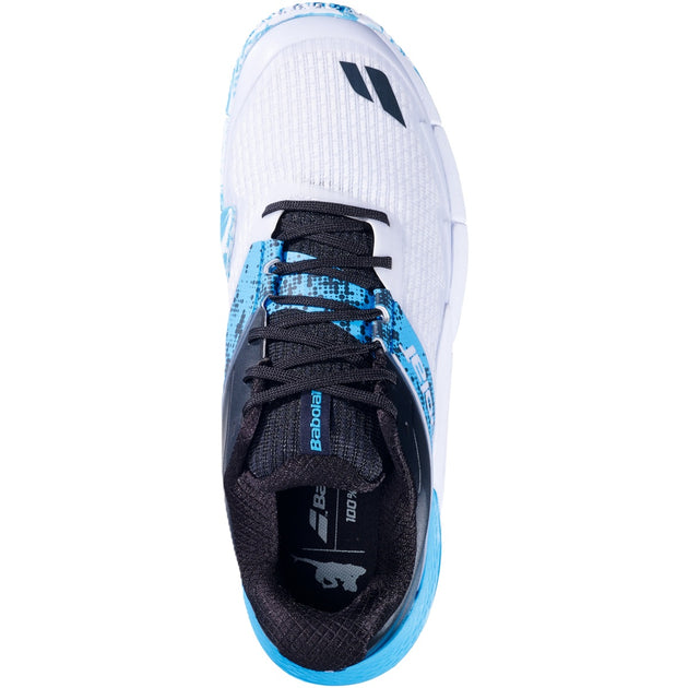 3A0S25B571-1102 Babolat Men's Movea 2 Padel Shoes (White/Cyan Blue)