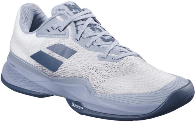 3A0S25B629-1107 Babolat Men's Jet Mach 3 All Court Tennis Shoes (White/Dark Grey)